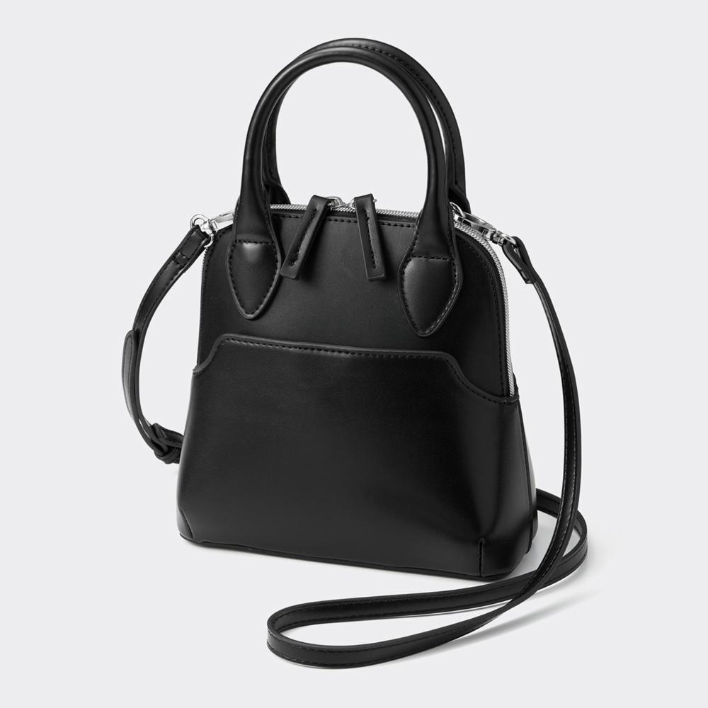 GU Black Mini Boston Shoulder Bag